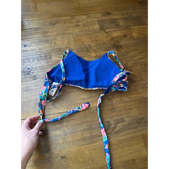 Lateen Swimwear Wild Jungle Beaded Bikini Top Sz Medium Removeable Padding Boho - Picture 6 of 9